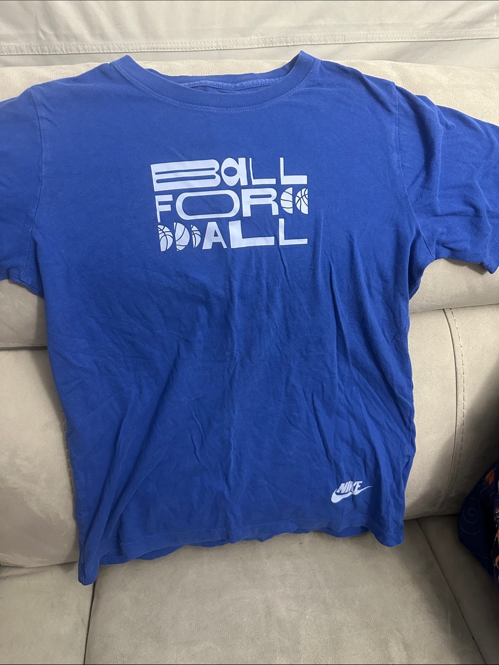 Nike Royal Blue Graphic "Ball For All" Tee